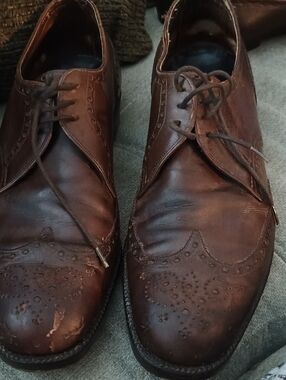 Men's Brown Leather Wingtip Dress Shoes (264) Size 12